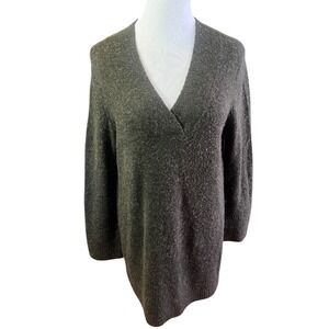 MAGASCHONI Gray V-Neck Long Sleeve Sweater Tunic‎ Women's